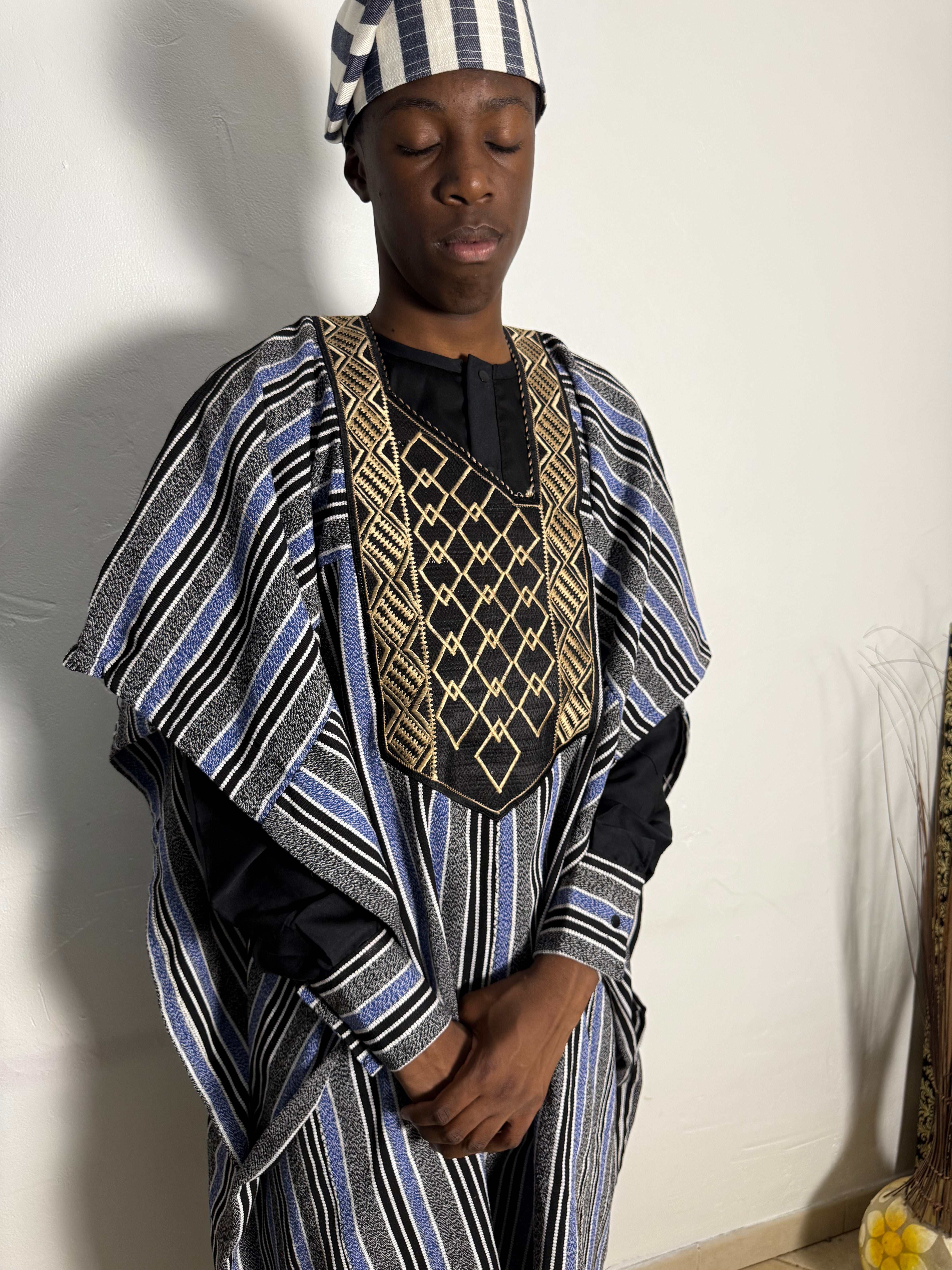 Yacouba - Ensemble traditionnel africain Homme Tunique, Pantalon et Grand Boubou